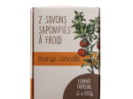 Lot de 2 Savons bio Orange cannelle 