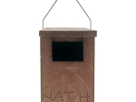 Nichoir à rougequeue semi-ouvert en béton de bois