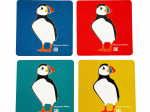 Lot de 4 sous-verres LPO Macareux
