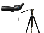 Longue-vue LPO Arctica 80 avec oculaire 20-60x et étui + Trépied avec rotule