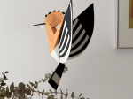 Origami Huppe fasciée 3D en papier, DIY