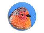 Broche brodée - Rougegorge familier