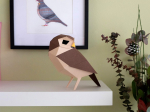 Origami Chouette chevêche 3D en papier, DIY