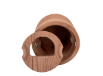 Nichoir cylindrique à encastrer semi-ouvert
