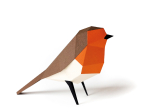 Origami Rougegorge familier 3D en papier, DIY