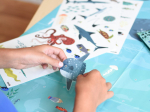 Poster pédagogique 59 stickers - Animaux des mers