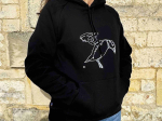 Sweat capuche LPO noir Macareux L