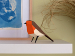 Origami Rougegorge familier 3D en papier, DIY