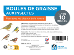 Lot de 10 boules de graisse aux insectes sans suif