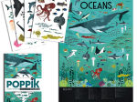 Poster pédagogique 59 stickers - Animaux des mers