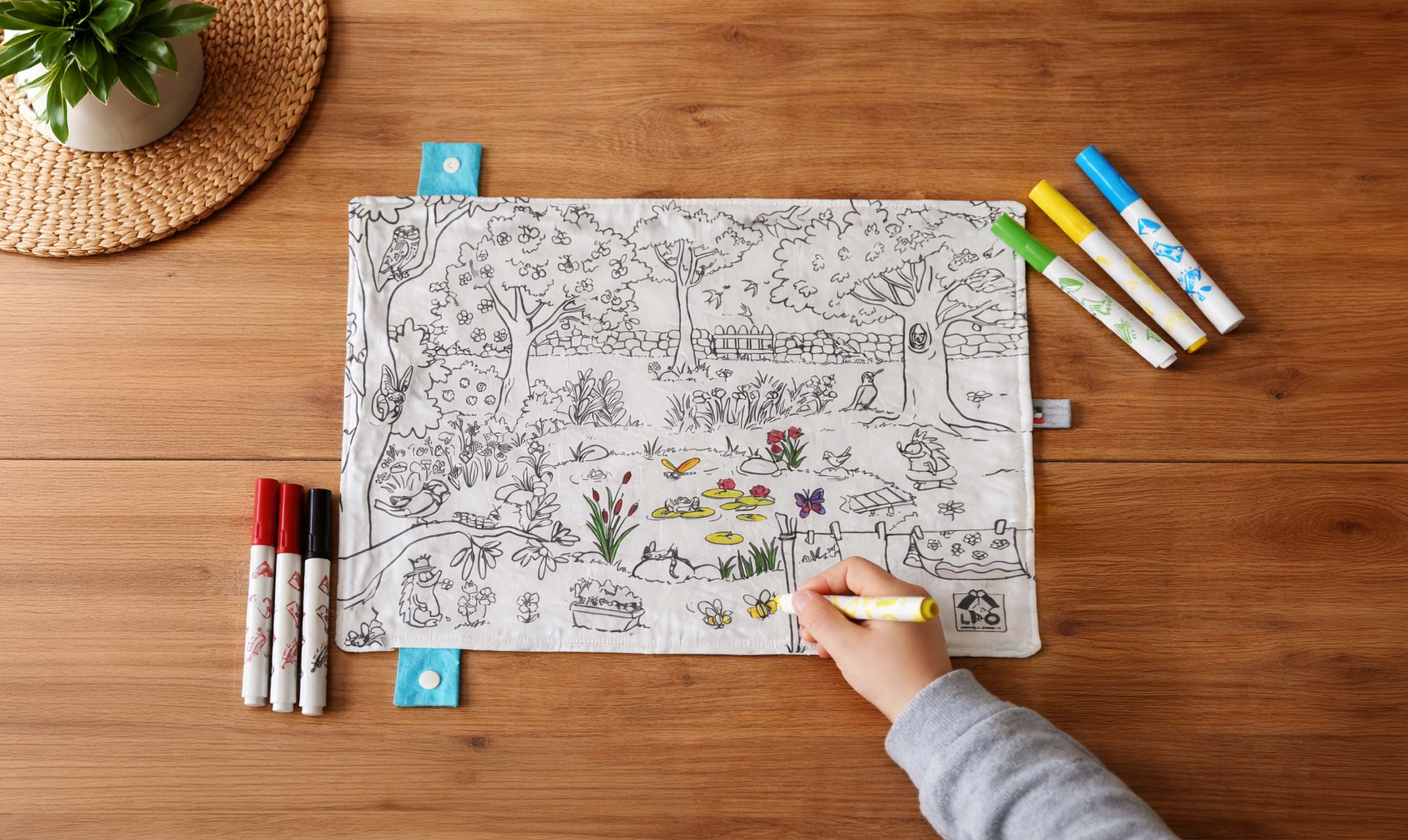 Set de table à colorier réutilisable
