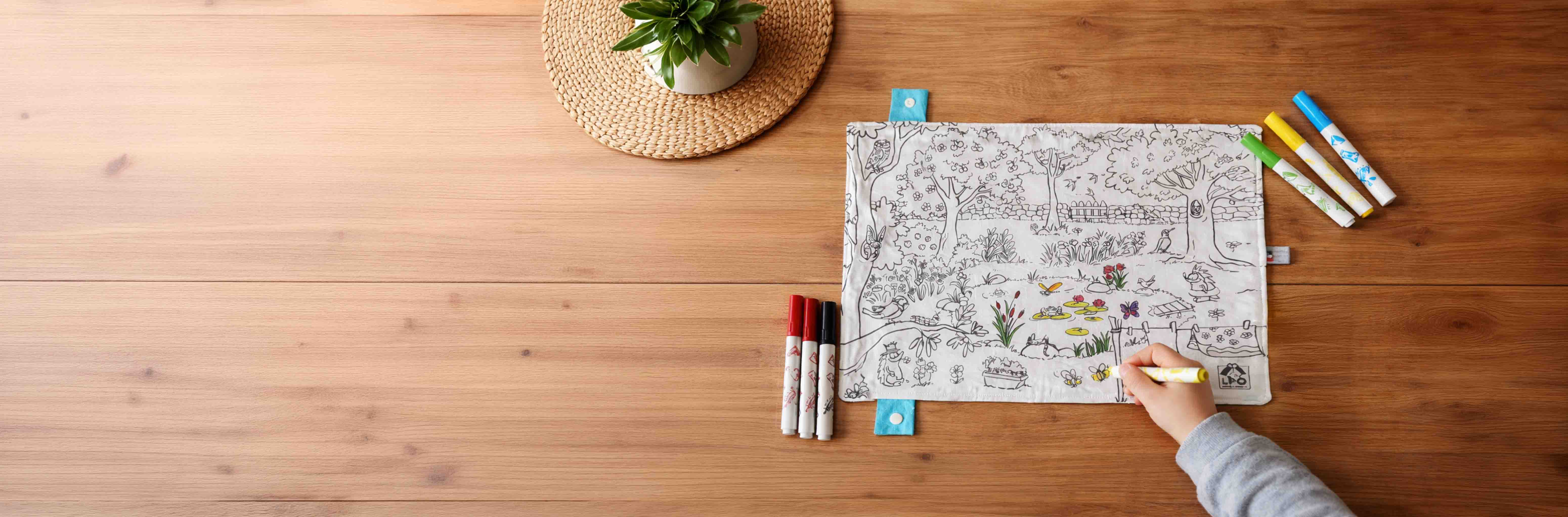 Set de table à colorier réutilisable