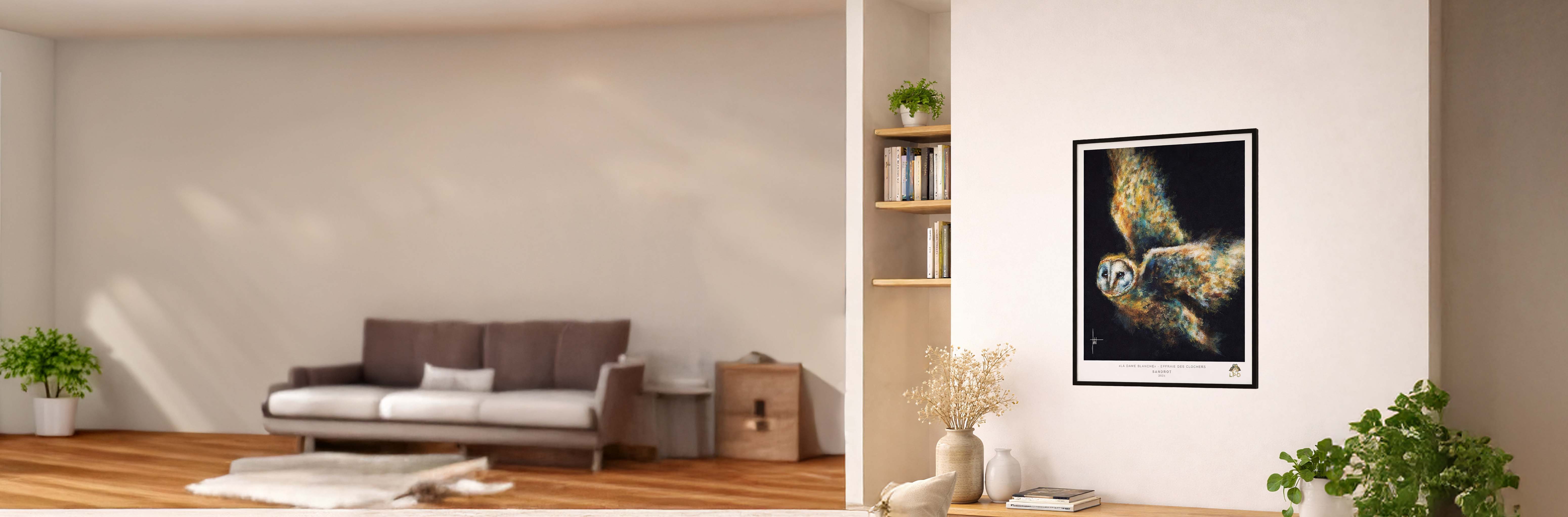 Affiche La Dame Blanche - Effraie des clochers Sandrot